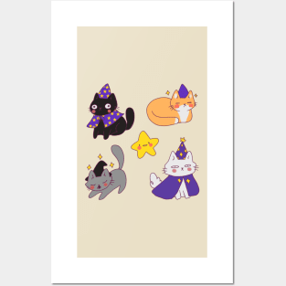 Cat wizard pack Posters and Art